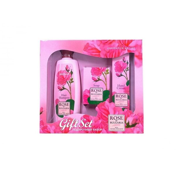Rose of Bulgaria Gift Set – Shower Gel 250 ml, Natural Soap 100 g & Hand Cream 100 ml